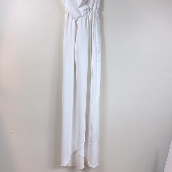 Everly Everly Ruffle Wrap Maxi Dress In Off-White Size S - Picture 8 of 10